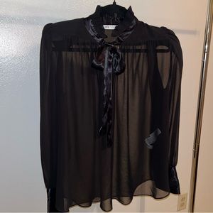 Zara - Sheer Black Blouse